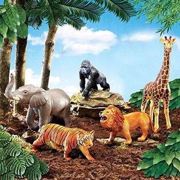 Learning Resources Jumbo Jungle Animals for Kids, 5 Pieces