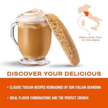 Nonni's Pumpkin Spice Biscotti - Pumpkin Cookies - Pumpkin Biscotti w/Blend of Spices & Dipped in Cinnamon Icing - Individually Wrapped Pumpkin Spice Cookies - Kosher Coffee Cookies - 6.88 oz