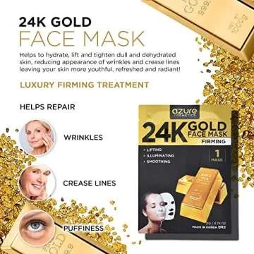 AZURE 24K Gold Firming Face Mask for Youthful Skin