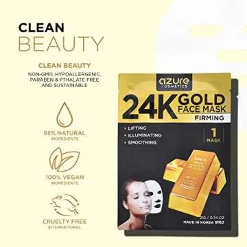AZURE 24K Gold Firming Face Mask for Youthful Skin