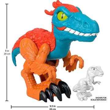 Fisher-Price Imaginext Jurassic World Dominion Dinosaur Toy Pyroraptor XL Poseable 10-Inch Figure for Pretend Play Kids Ages 3+ Years​