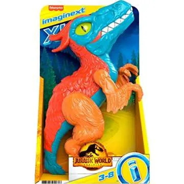 Fisher-Price Imaginext Jurassic World Dominion Dinosaur Toy Pyroraptor XL Poseable 10-Inch Figure for Pretend Play Kids Ages 3+ Years​