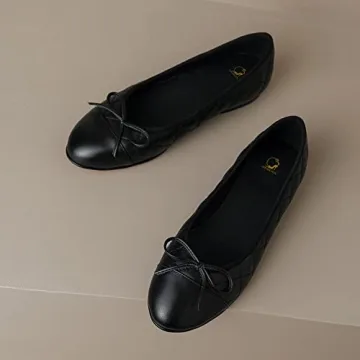 SHODENSE Women's Bow Flats Stylish Comfortable Slip-On Shoes