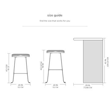 MH London White Bar Stool - Exclusively Designed Hand Crafted Barstools Solid Wood Counter Height Bar Stools - Contemporary Design for Backless Wooden Bar Chair for Kitchen Counter