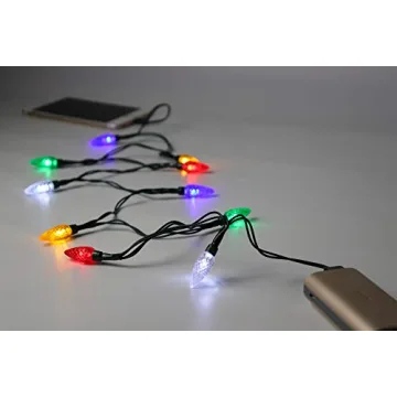 Cewuidy LED Christmas Lights Charging Cable,USB and Bulb Charger,50inch 10led Multicolor Available with Phone11,11Pro,11Pro Max,12,12Pro,12Pro Max,13,13Pro,13Pro Max,14,14Pro,14Pro Max etc (1pcs)