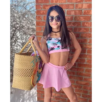 Cutemile Girls Tropical 2pc Bathing Suit for Summer Fun