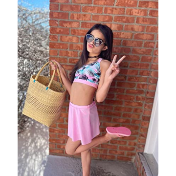 Cutemile Girls Tropical 2pc Bathing Suit for Summer Fun