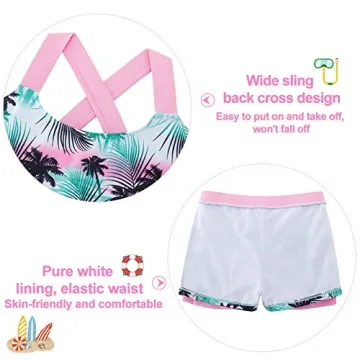 Cutemile Girls Tropical 2pc Bathing Suit for Summer Fun