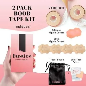 BUSTIES Boob Tape Kit | Instant Breast Lift, Waterproof & Comfortable