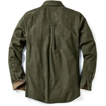 CQR Men's All Cotton Flannel Shirt for Casual and Outdoor Wear