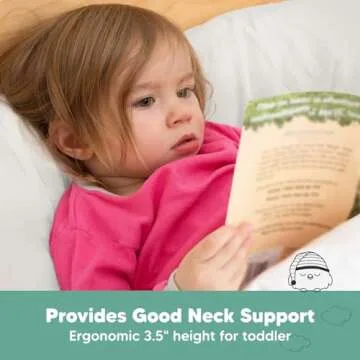 Toddler Pillow with Pillowcase - 13x18 My Little Dreamy Kids Travel Bed Pillows for Sleeping, Organic Cotton Small Pillowcase, Soft & Breathable, Machine Washable, Toddlers 2-5 Years Old (Clay)