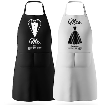 Mr and Mrs Apron Gift Set for Couples