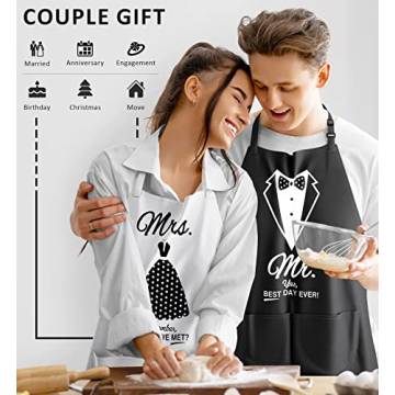 Mr and Mrs Apron Gift Set for Couples
