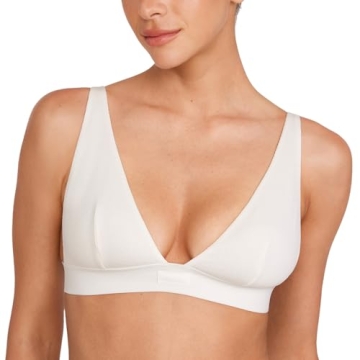 INLYRIC Women's Cotton Plunge Bralette - Ultimate Comfort & Style