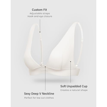 INLYRIC Women's Cotton Plunge Bralette Comfort Style