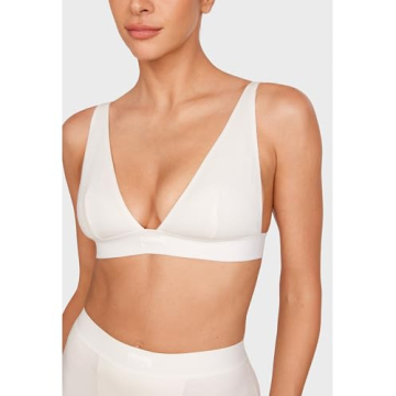 INLYRIC Women's Cotton Plunge Bralette Comfort Style