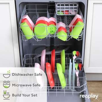 Re-Play Made in USA 10 Oz. Sippy Cups for Toddlers, Set of 3 - Reusable Spill Proof Cups for Kids, Dishwasher/Microwave Safe - Hard Spout Sippy Cups for Toddlers 3.13" x 6.25", Under The Sea