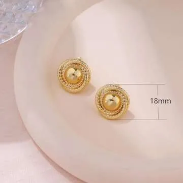 SELFROSE Gold Chunky Earrings for Women Statement Style