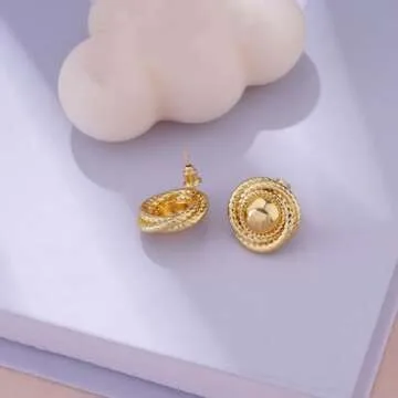 SELFROSE Gold Chunky Earrings for Women Statement Style