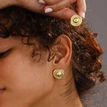 SELFROSE Gold Chunky Earrings for Women Statement Style