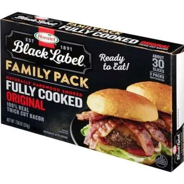 Hormel Black Label Fully Cooked Bacon Family Pack