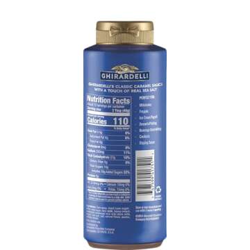 Ghirardelli Chocolate Company Sea Salt Caramel Sauce Squeeze Bottle, 16 oz (Pack of 1)