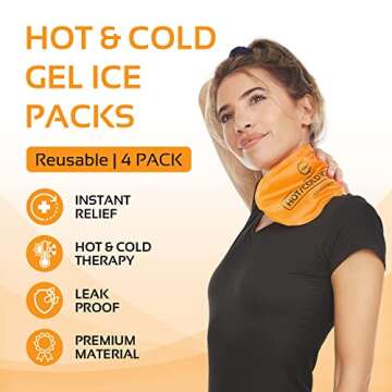 AllSett Health Reusable Hot and Cold Gel Ice Packs for Injuries | Cold Compress, Ice Pack, Gel Ice P...