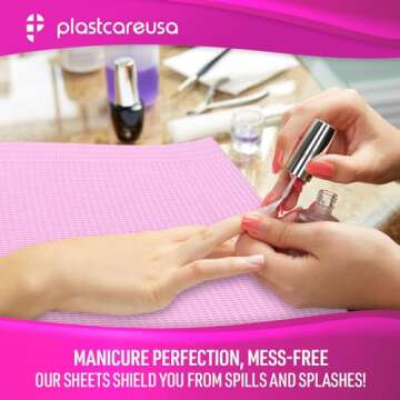 Pink Disposable Dental Bibs 13"x18" - 3 Ply Waterproof Tattoo Bib Sheet for Patients - Dentist or Me...