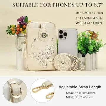 KITEVIUN Lightweight Butterfly Crossbody Bag for Women