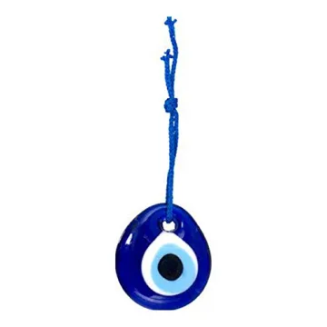 Evil Eye Glass Good Luck Charm - 3 Inches Wide Decoration