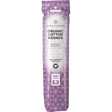 SoulSation Organic Cotton Rounds - 400 Count Makeup Pads