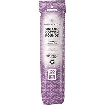 SoulSation Organic Cotton Rounds - 400 Count Makeup Pads