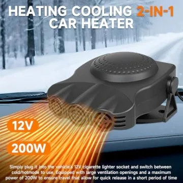 Portable 12v Car Heater for Winter, 200w Defroster