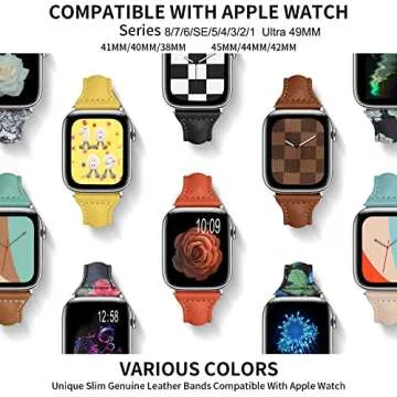Stylish Oulucci Apple Watch Leather Strap for Women