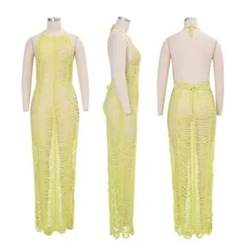 Kafiloe Women’s Sexy Mesh Beach Dress - Summer Cover-Up