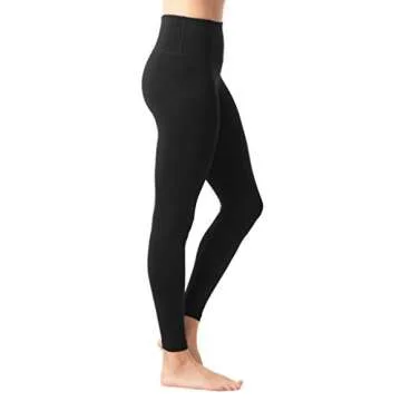 90 Degree By Reflex High Waist Power Flex Tummy Control Leggings -Black 2 Pack - Medium