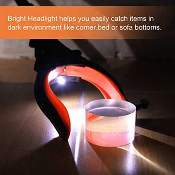 2-Pack Grabber Reacher Tool, 32" Grabbers for Elderly, Trash Picker Grabber with Light, Extended Cla...