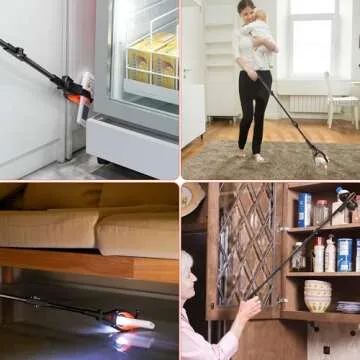 2-Pack Grabber Reacher Tool, 32" Grabbers for Elderly, Trash Picker Grabber with Light, Extended Claw Reacher Tool, Foldable Pick Up Grab Tool, Magnetic Sticks Grippers for Reaching (Orange)