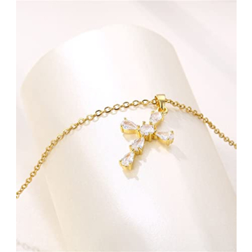 Dainty BLUEW Cross Pendant Necklace for Women - Stylish Jewelry