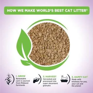 WORLD'S BEST CAT LITTER Multiple Cat Lavender Scented 32-Pounds - Natural Ingredients, Quick Clumping, Flushable, 99% Dust Free & Made in USA - Calming Fragrance & Long-Lasting Odor Control