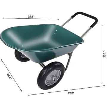 Elevon Dual-Wheel Wheelbarrow for Easy Gardening
