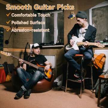 PEASUG Colorful Guitar Picks - Vibrant 120 Picks Set