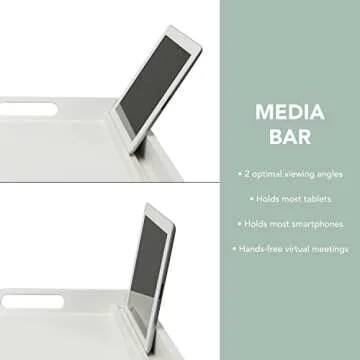 Multipurpose Wood Bed Tray with Phone Holder for All Ages