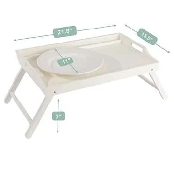 Multipurpose Wood Bed Tray with Phone Holder for All Ages