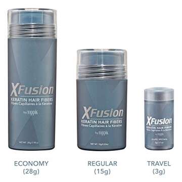 XFusion Keratin Hair Fibers - Medium Brown (3g Travel Size)