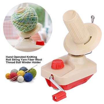 Hand Operated Yarn Winder for Easy Crafting Organization