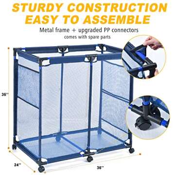 AOBEN Pool Storage Bin - Large Capacity Organizer for Pool