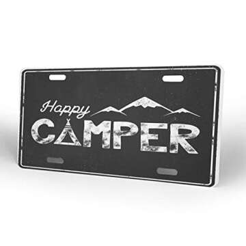 Delerain License Plate Cover: Stylish Metal Car Tag, 6 x 12 Inch