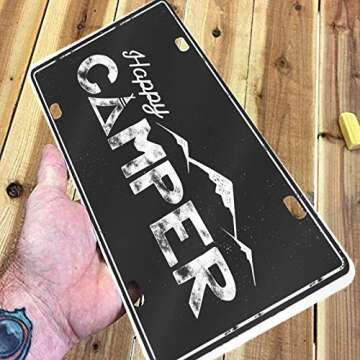 Delerain License Plate Cover for Fun Auto Home Decor