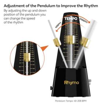 Rhymo Mechanical Metronome | 40-208 BPM for Musicians